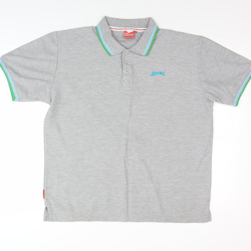 Slazenger Grey Men's XL Polo Shirt Short Sleeve