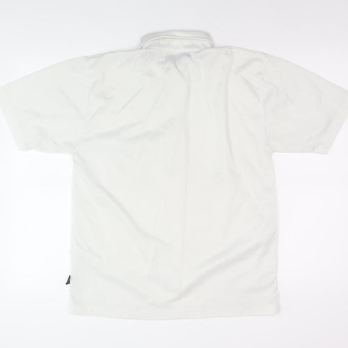 Le Shark Men’s White Polo Shirt Medium Logo Detail