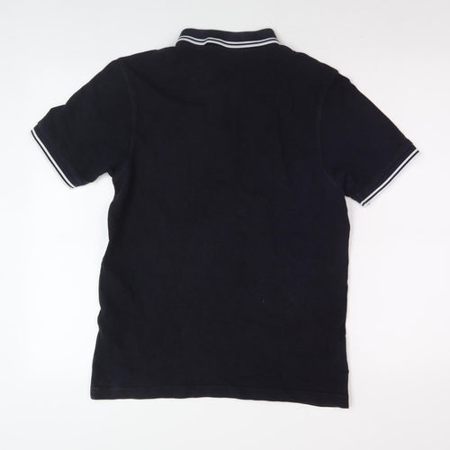 Fred Perry Men's Black Polo Shirt Slim Fit M