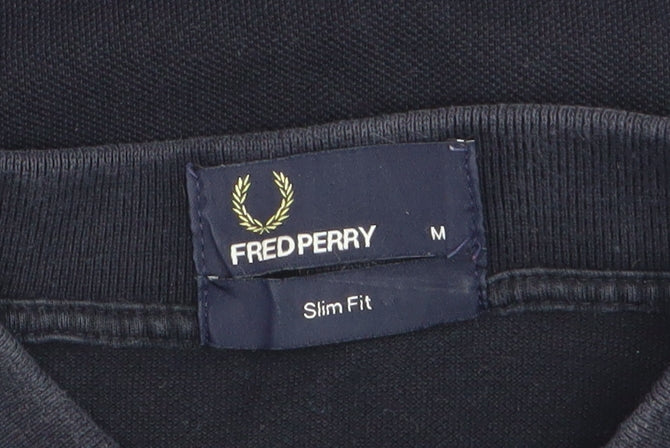 Fred Perry Men's Black Polo Shirt Slim Fit M