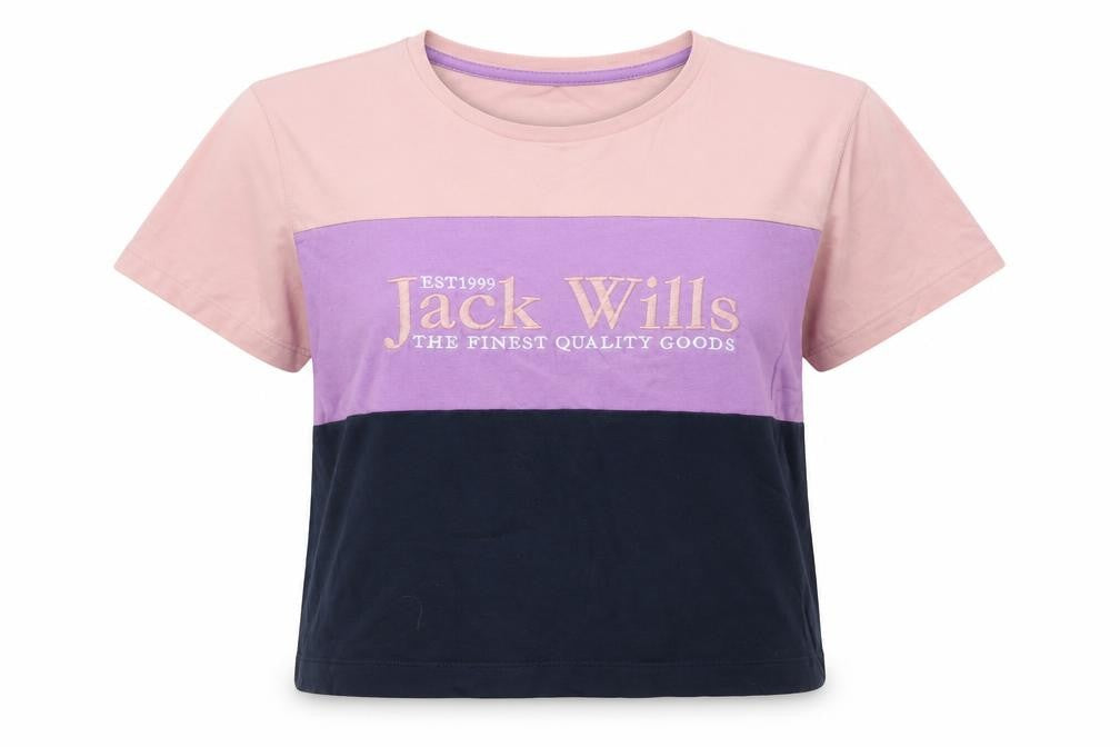 Front view of Jack Wills Women's Multicoloured Jersey T-Shirt, size 6