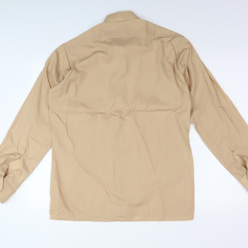 Burlington Men's Beige Long Sleeve Casual Shirt
