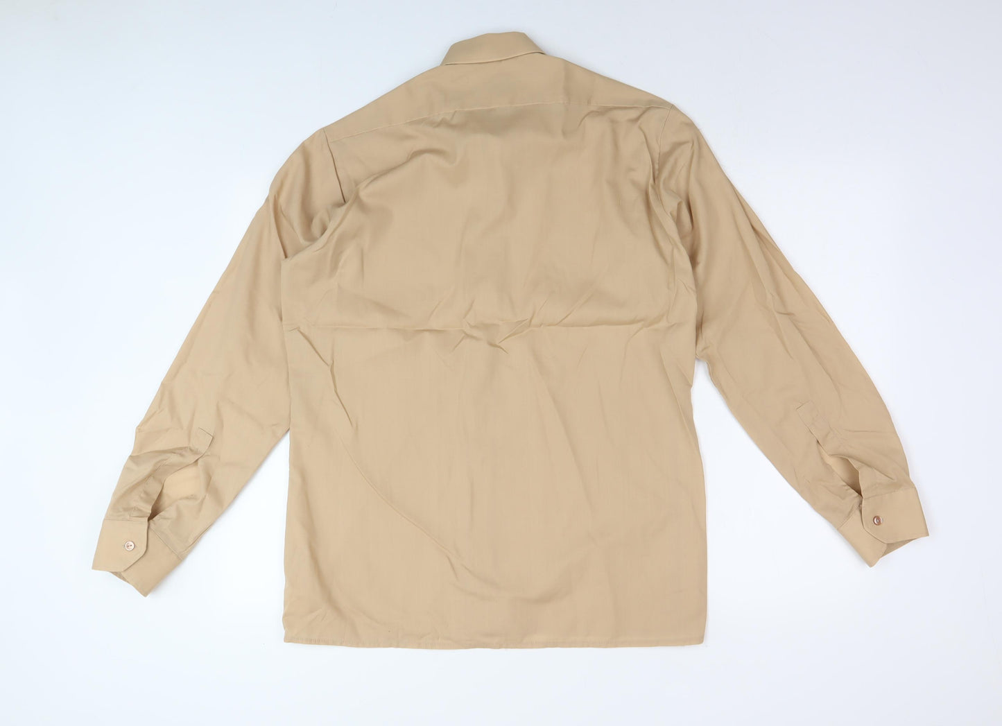 Burlington Men's Beige Long Sleeve Casual Shirt
