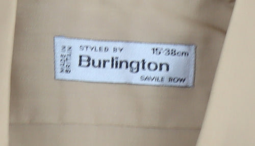 Burlington Men's Beige Long Sleeve Casual Shirt