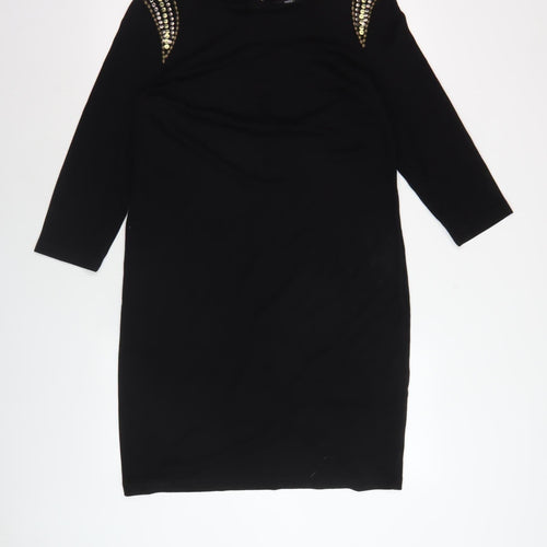 Marks and Spencer Women's Black Dress 14 Studded