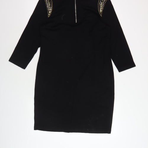Marks and Spencer Women's Black Dress 14 Studded