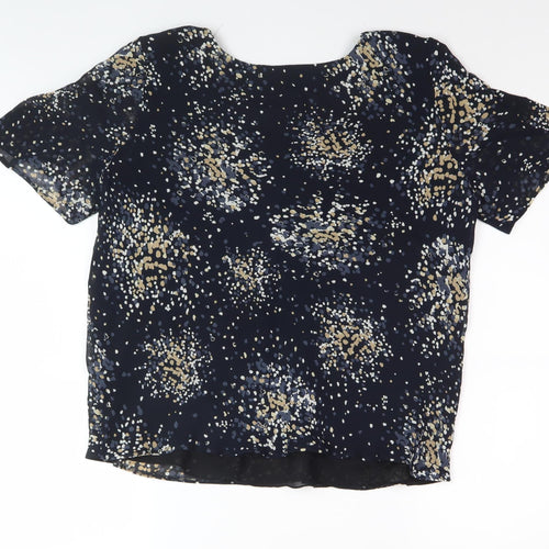 Marks & Spencer Women's Black Polka Dot Blouse Size 14