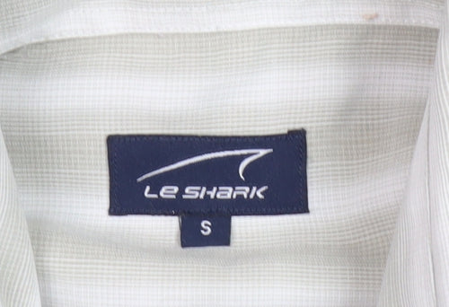 Le Shark Men's Grey Striped Shirt Short Sleeve Size S