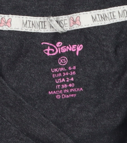 Disney Minnie Mouse Women's Black XS Long Sleeve T-Shirt
