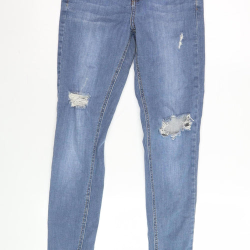 Miss Selfridge Women's Blue Skinny Jeans - Size 10