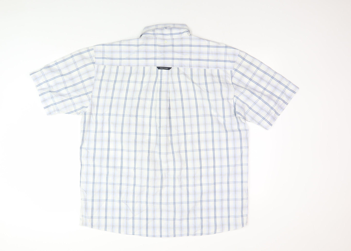 Fred Perry Men's Blue XL Casual Check Shirt
