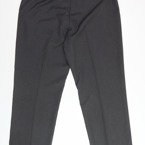 Debenhams Men's Black Trousers - Size 40, Regular Fit