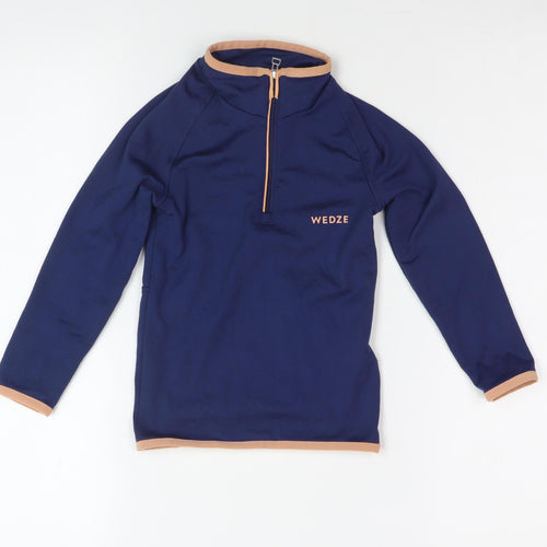 Decathlon Unisex Kids Blue Pullover Skiing Sweatshirt 4 Years
