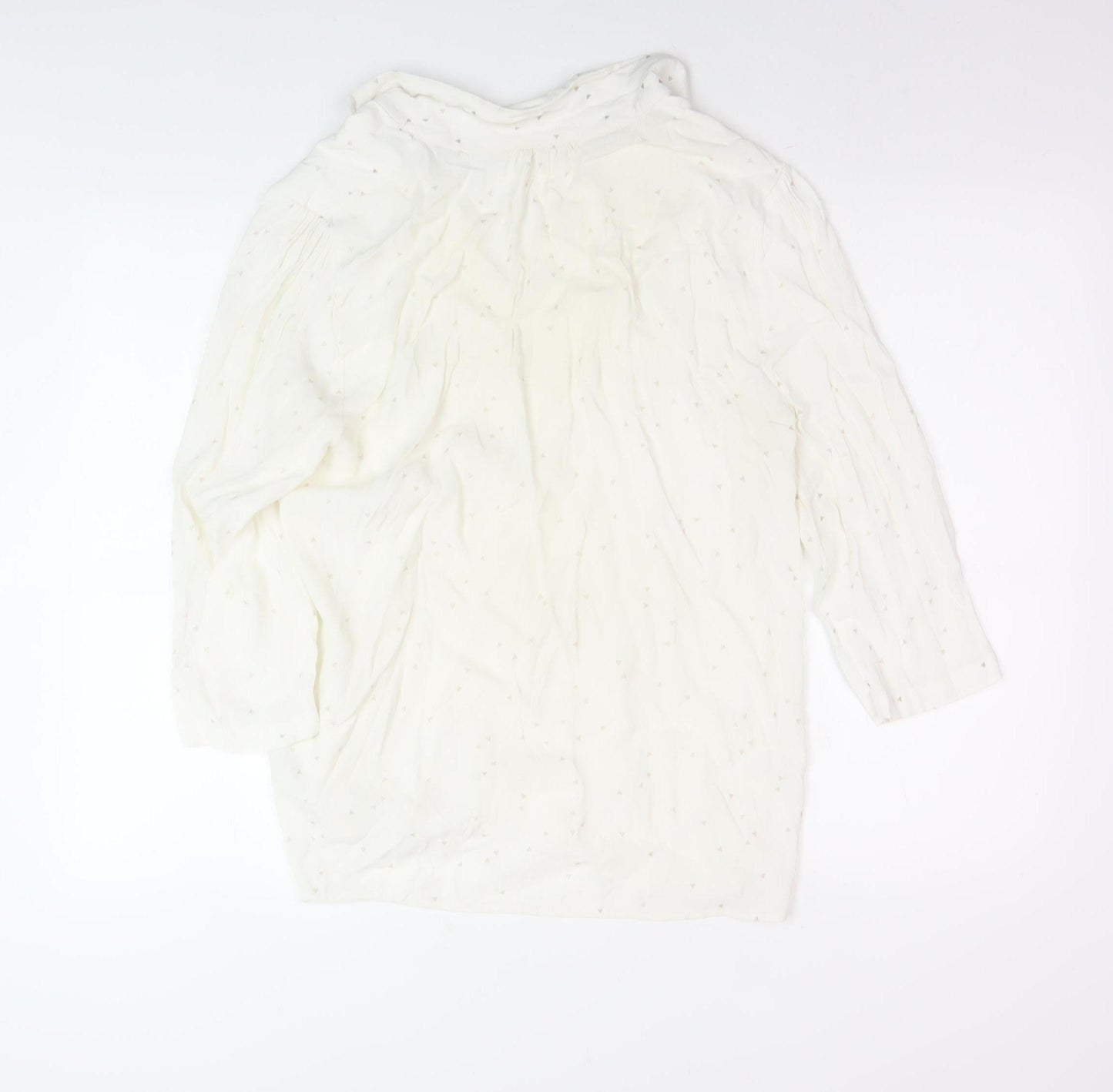 Oliver Bonas Women's White Blouse Size 14 V-Neck