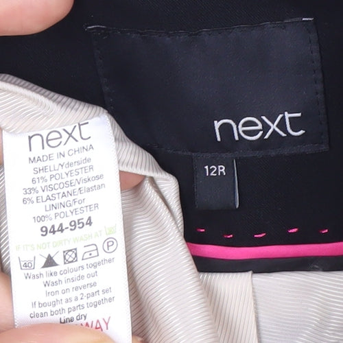 Next Women's Black Blazer, Size 12, Regular Fit