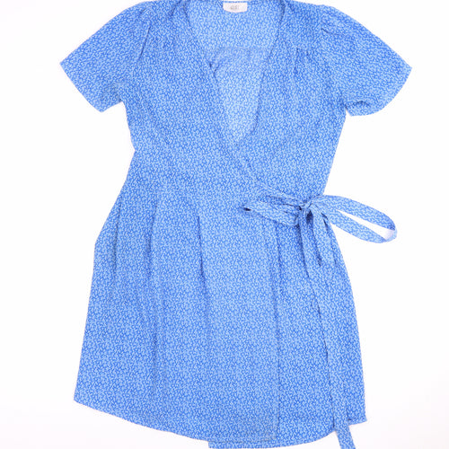 ØST London Women's Blue Wrap Dress - Size S