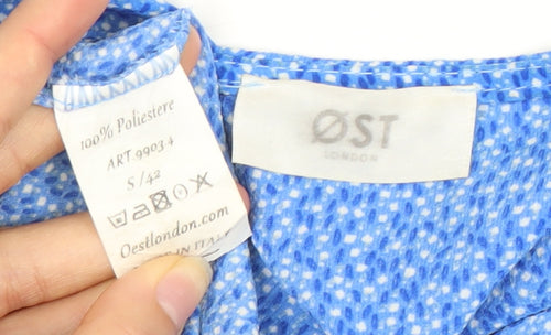 ØST London Women's Blue Wrap Dress - Size S