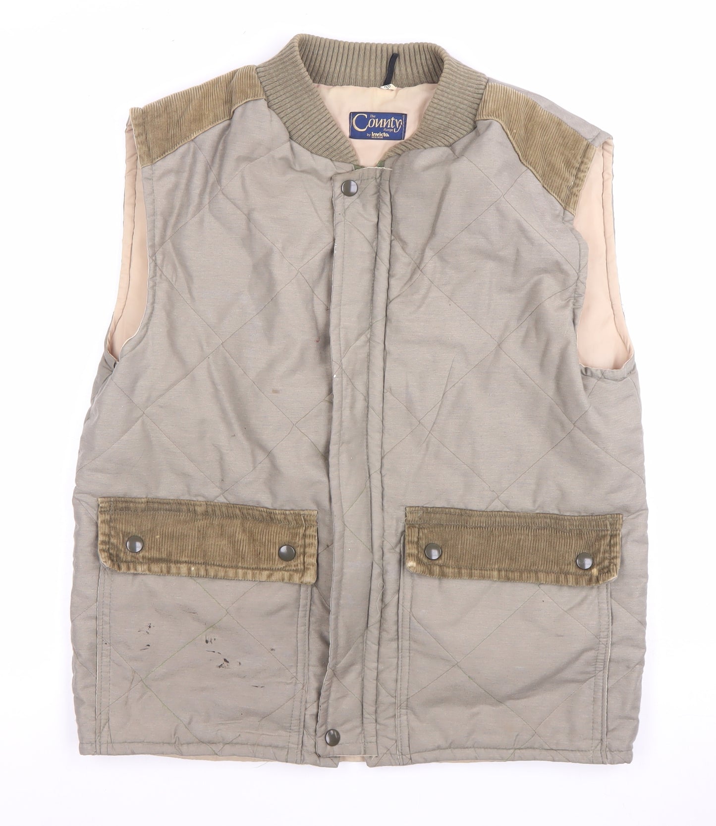 Invicta Men's Beige Quilted Waistcoat Size 38
