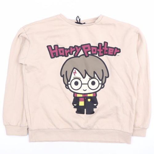 Harry Potter Girls Beige Graphic Pullover Hoodie 12-13 Years