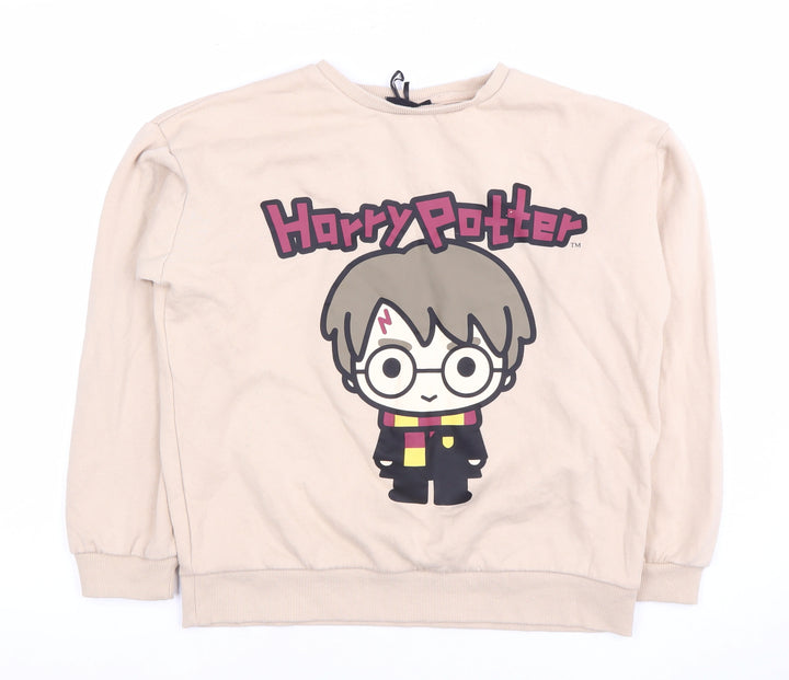 Harry Potter Girls Beige Graphic Pullover Hoodie 12-13 Years