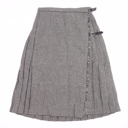 Border-Kilts Women's Black & White Pleated Skirt, Size 14