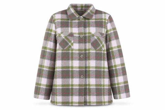 Front view of Schneberger Women's Multicoloured Plaid Jacket, size 14