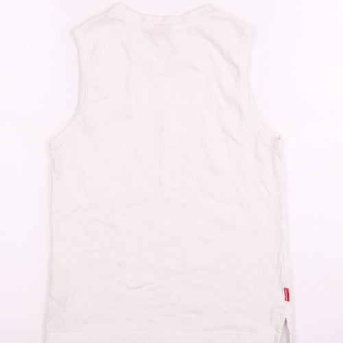 Slazenger Boys White Tank Top, Size 7-8, Casual Sleeveless