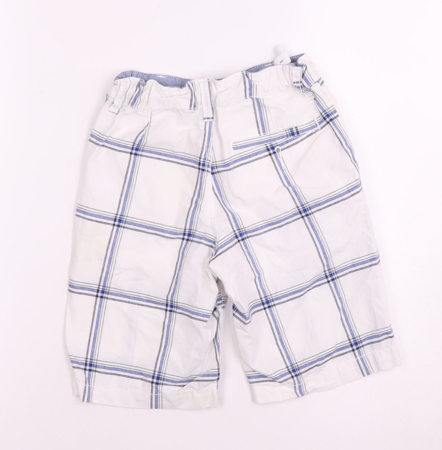 Old Navy Boys White Plaid Shorts - Size 7, Regular Fit