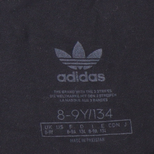 Adidas Girls Black Track Pants 8-9 Years