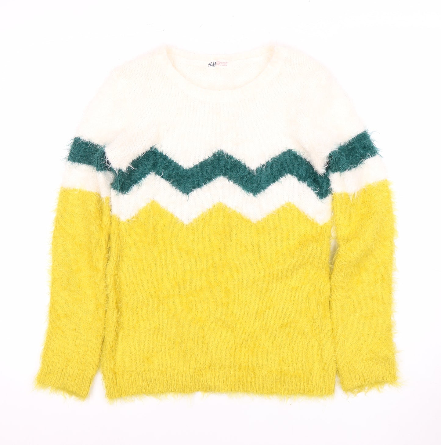 H&M Girls Multicoloured Chevron Pullover Jumper 12-13 Years