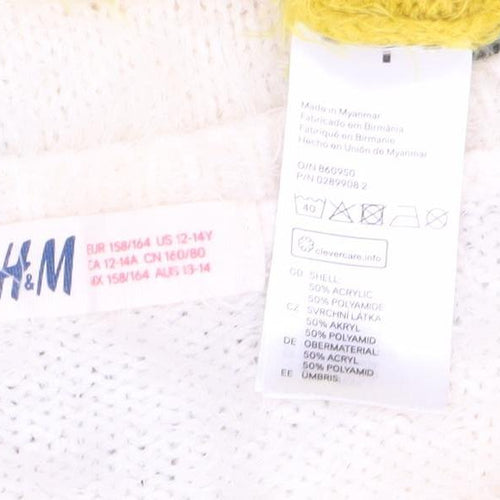 H&M Girls Multicoloured Chevron Pullover Jumper 12-13 Years