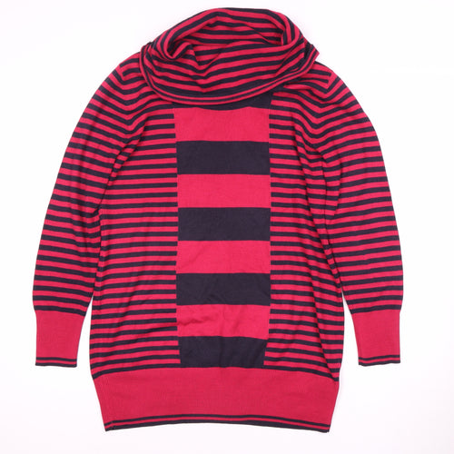 Marks and Spencer Women's Red Striped Pullover Jumper