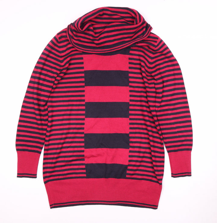 Marks and Spencer Women's Red Striped Pullover Jumper