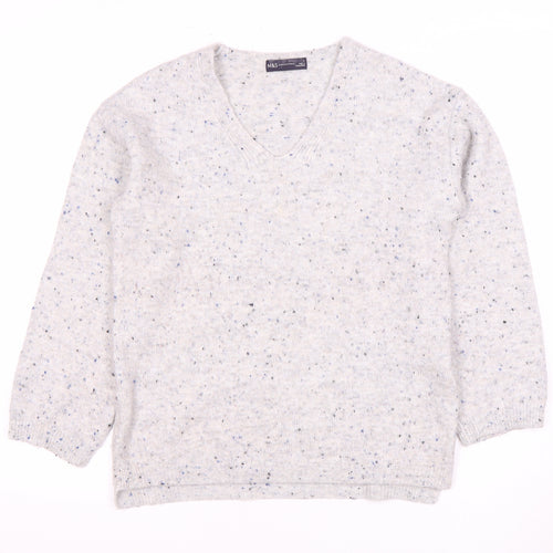 Marks and Spencer Womens Ivory V-Neck Pullover Jumper S