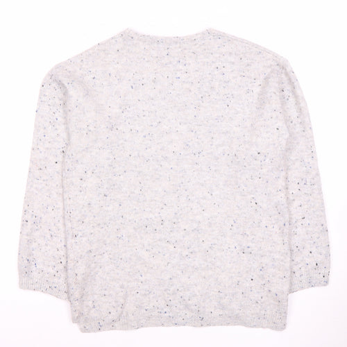 Marks and Spencer Womens Ivory V-Neck Pullover Jumper S