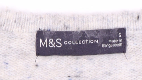Marks and Spencer Womens Ivory V-Neck Pullover Jumper S