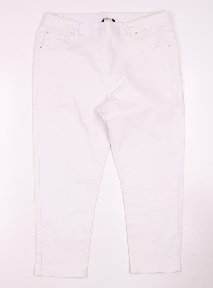 Roman Women's White Jeans, Size 18, Regular Fit