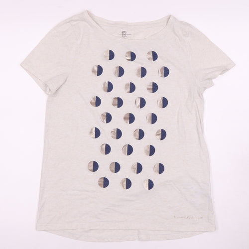 Tommy Hilfiger Women's Grey Polka Dot T-Shirt M