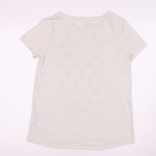 Tommy Hilfiger Women's Grey Polka Dot T-Shirt M