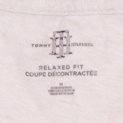 Tommy Hilfiger Women's Grey Polka Dot T-Shirt M