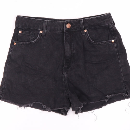 River Island Women's Black Cut-Off Shorts Size 14