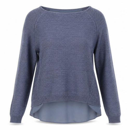 Valley Yoke Women's Blue M Boat Neck Jumper Casual