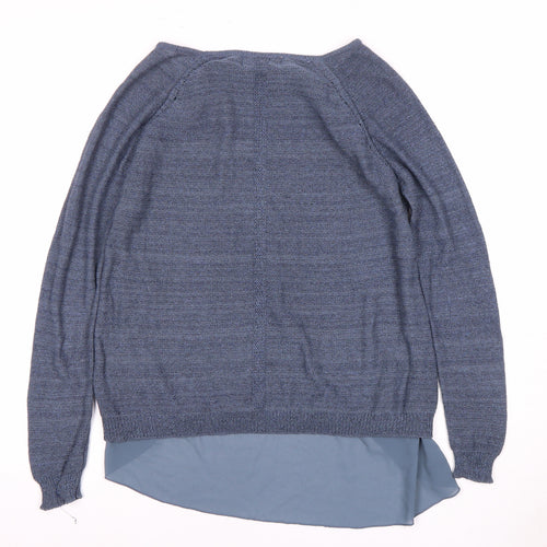 Valley Yoke Women's Blue M Boat Neck Jumper Casual