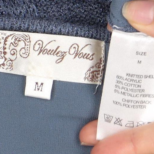 Valley Yoke Women's Blue M Boat Neck Jumper Casual