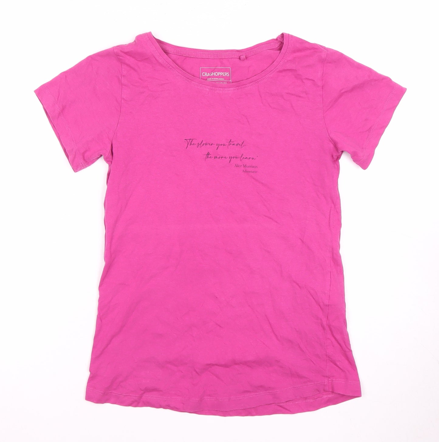 Craghoppers Pink Women's Cotton T-Shirt Size 10