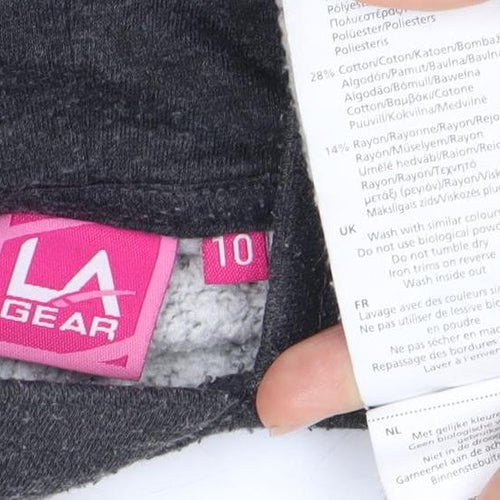 LA Gear Women's Grey Pullover Hoodie Size 10
