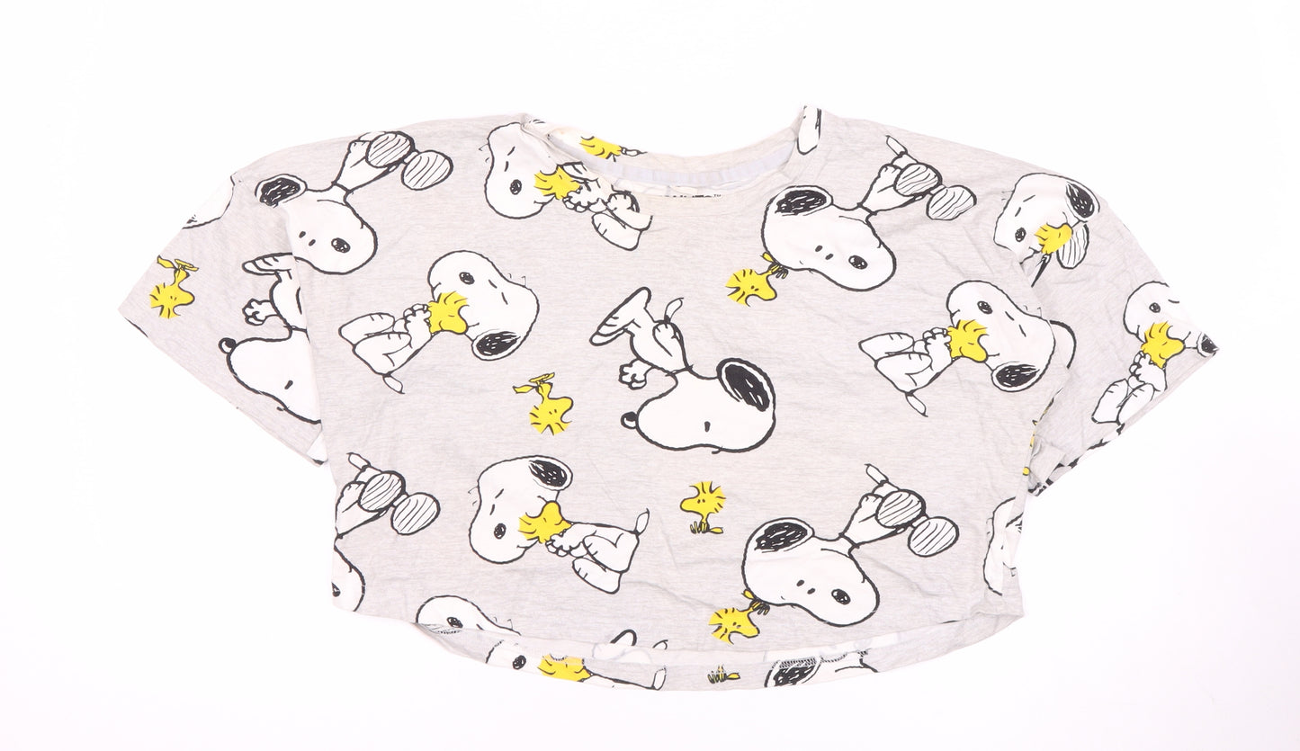 Peanuts Women's Grey XS Snoopy Pyjama Top