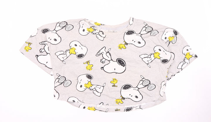 Peanuts Women's Grey XS Snoopy Pyjama Top