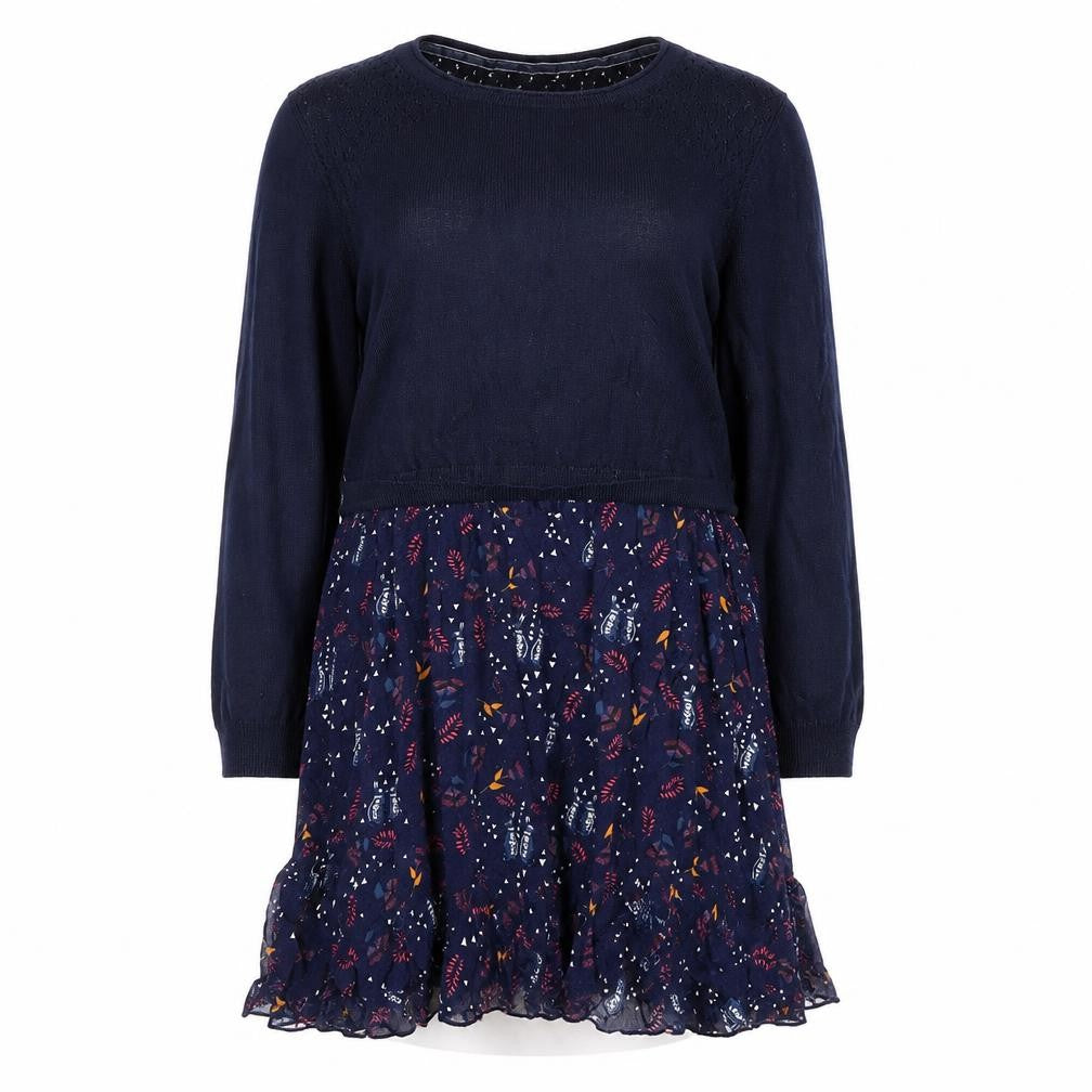 Faithful & True Women's Blue Floral Long Sleeve Dress