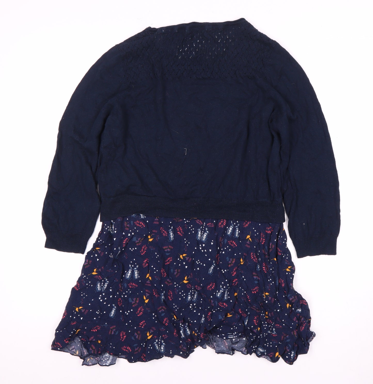 Faithful & True Women's Blue Floral Long Sleeve Dress